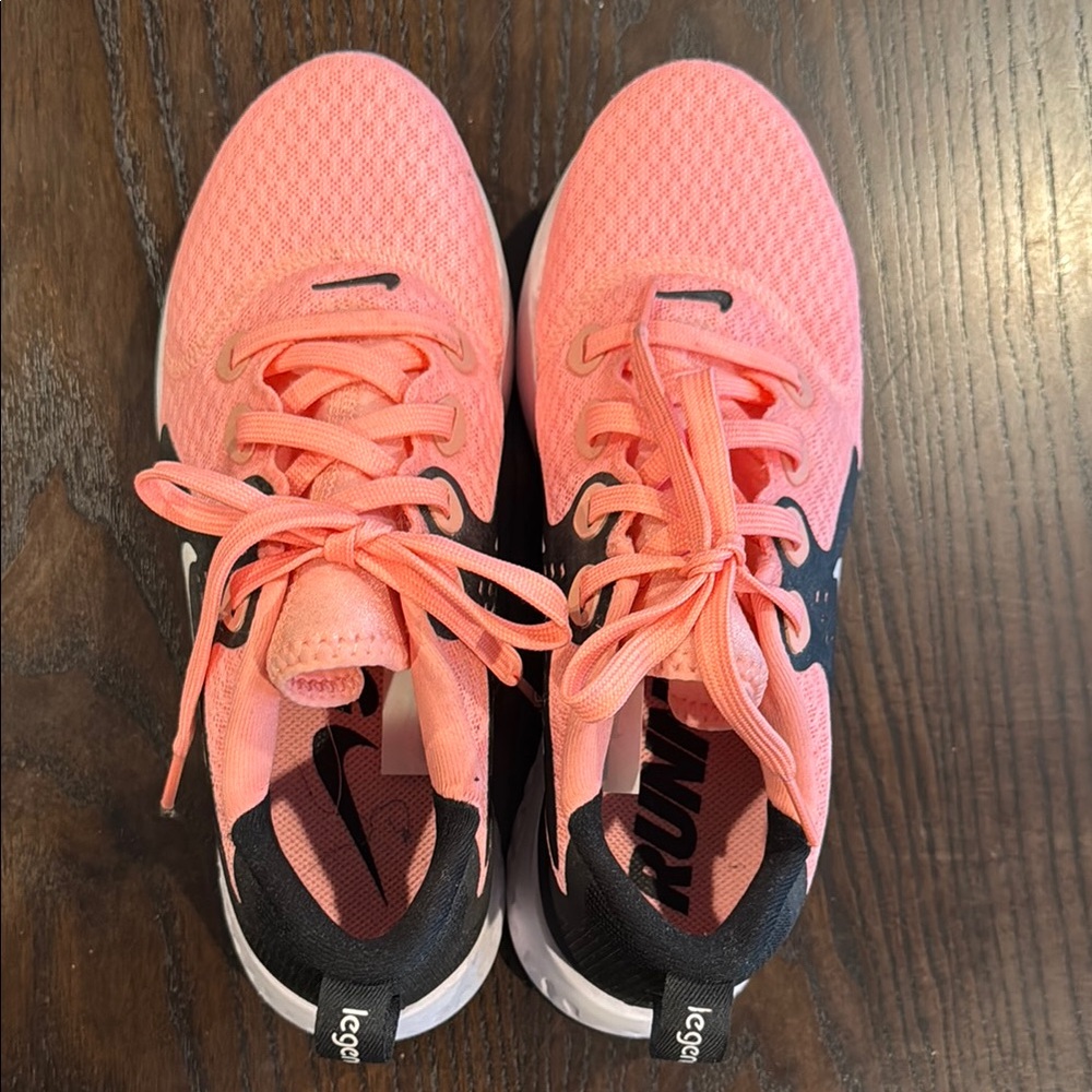 Nike React Pink and Black Sneakers Lightweight Athletic Design